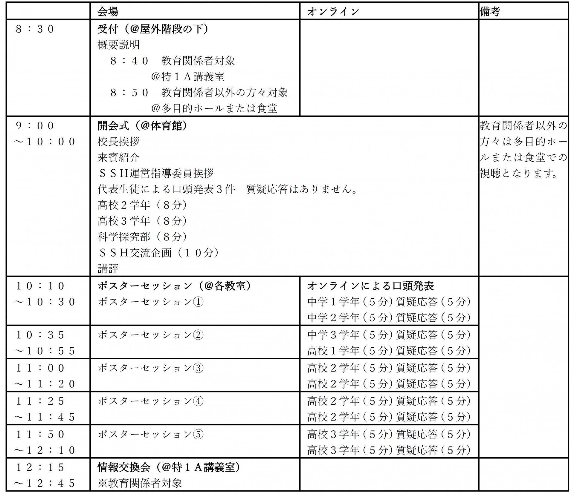 03 令和８年度第１回探究発表会時程（ホームページ掲載用）